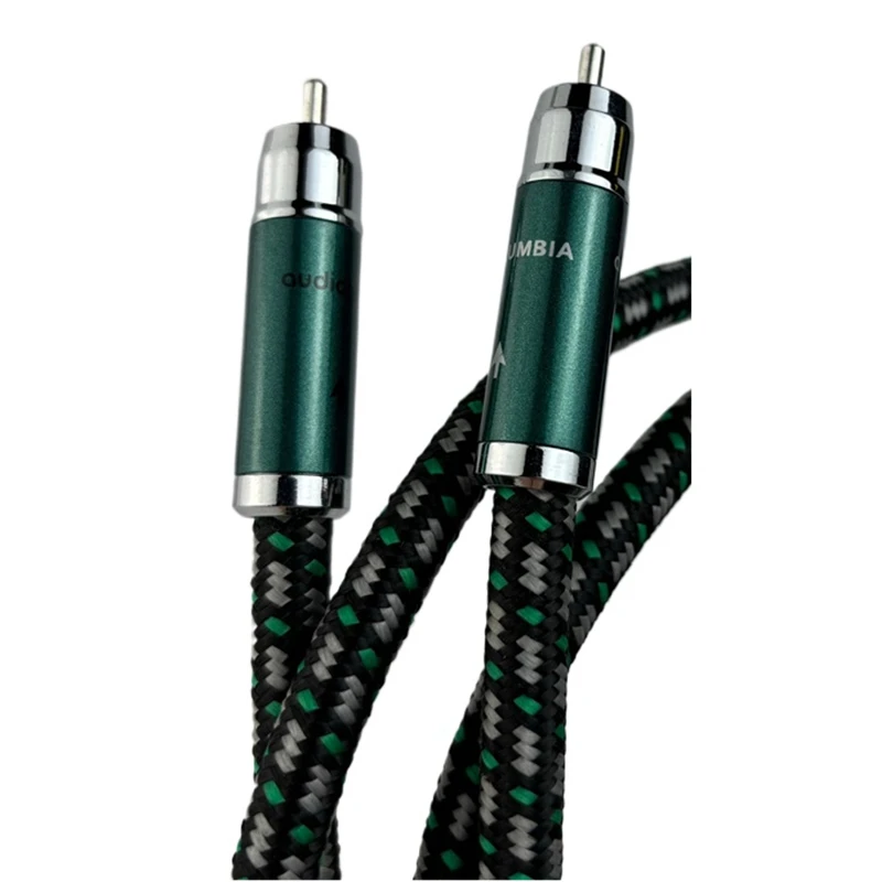 

Pair Columbia RCA Cable Solid PSC Copper 2RCA to 2RCA HiFi Audio Line for Home Theater CD Amplifier