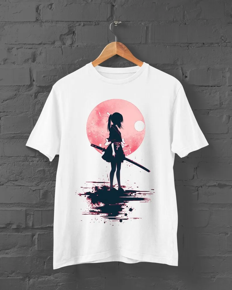 

Samurai Girl T-Shirt, Harajuku,| Japanese Streetwear, Samurai T-Shirt,| Y2K Top, Anime Shirt, Japanese Girl Tshirt, Cute Ge