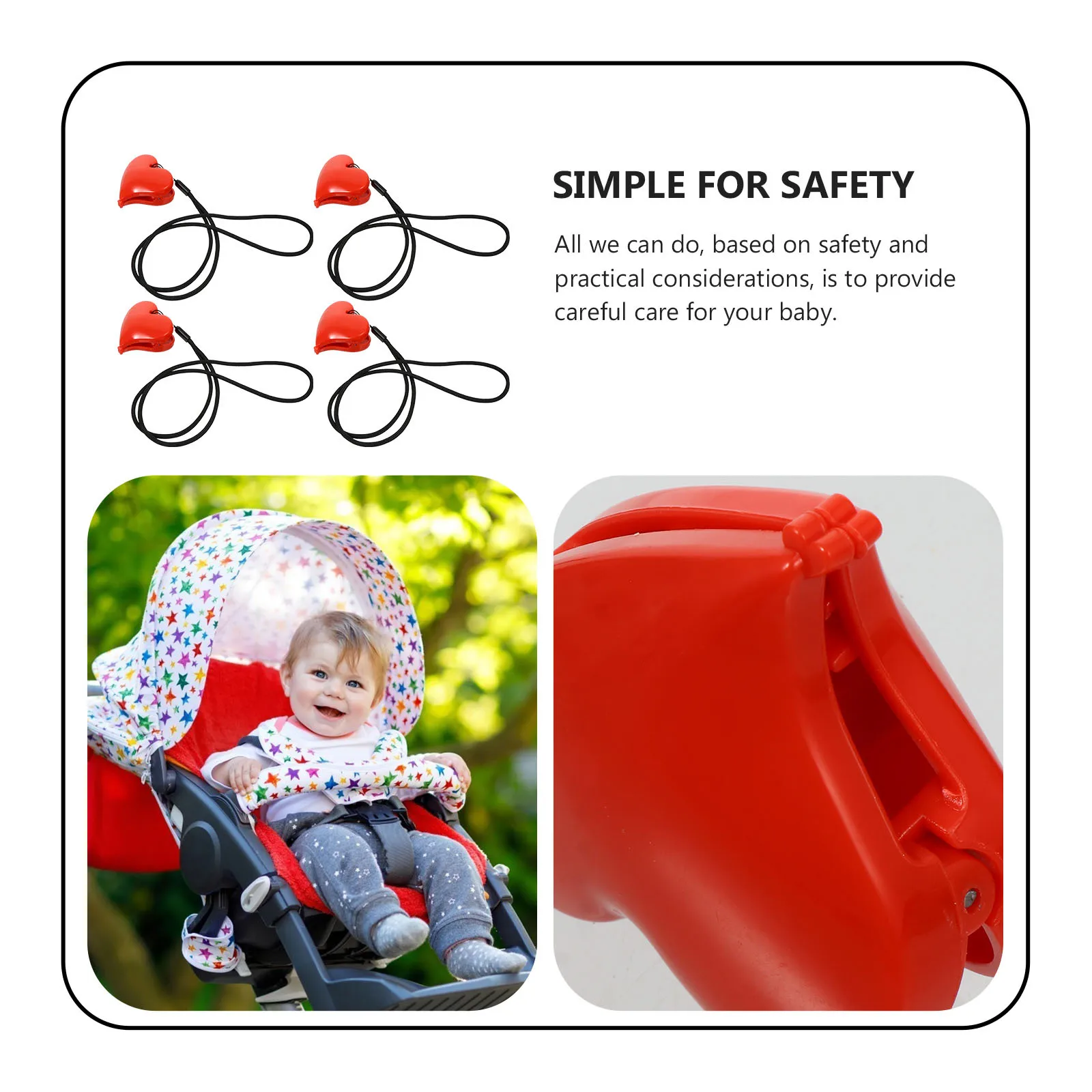 2 juegos de Clips en forma de corazón para cochecito de bebé, abrazaderas multifuncionales para manta, clavijas para cochecito, accesorios para cochecito, Clips para funda de asiento de coche