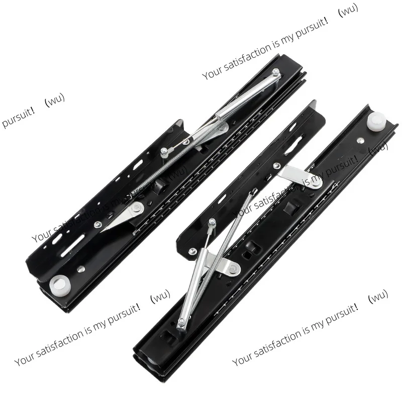 Rising invisible pull-out track telescopic desk side installation extension extension guide rail accessories desktop lift dining