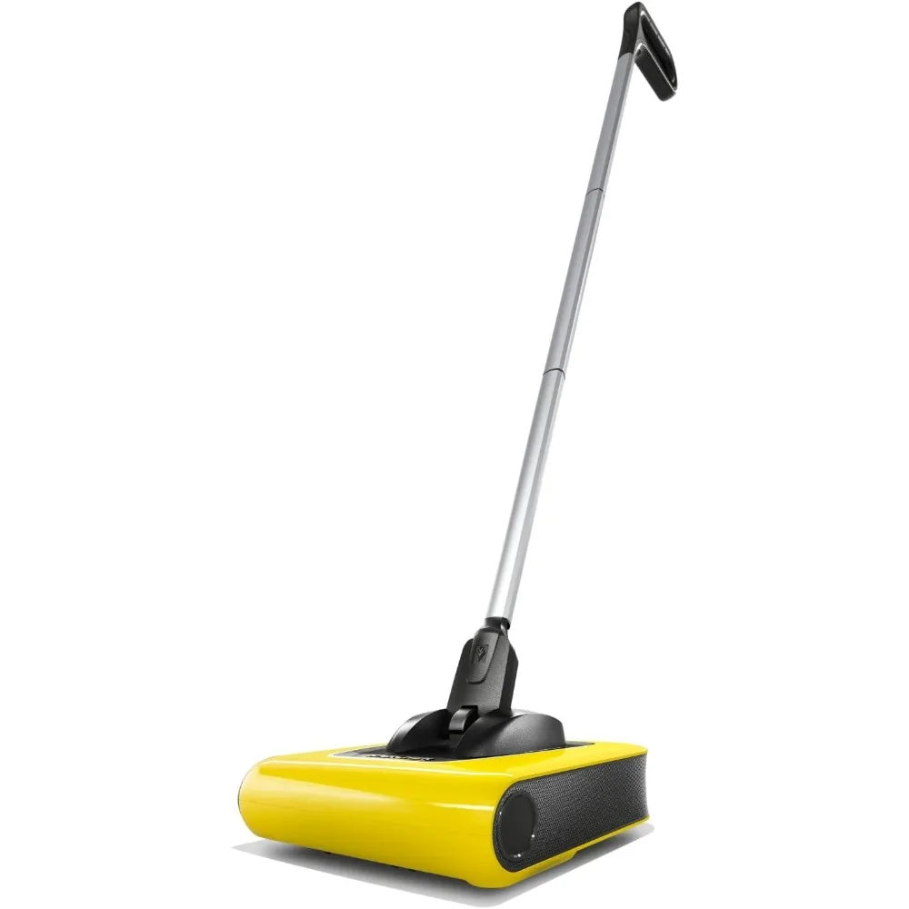 

Electric Floor Sweeper Broom, Multi-Surface, Lightweight and Cordless, for Fur, Dirt, & Debris, 8.25" Cleaning Width, Yellow