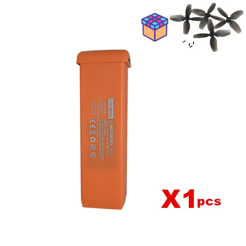 Originele 3.7V S156 Drone Batterij 1800mAh Lipo oplaadbare Batterij heeft Oranje en grijze twee kleuren batterij Gift propeller