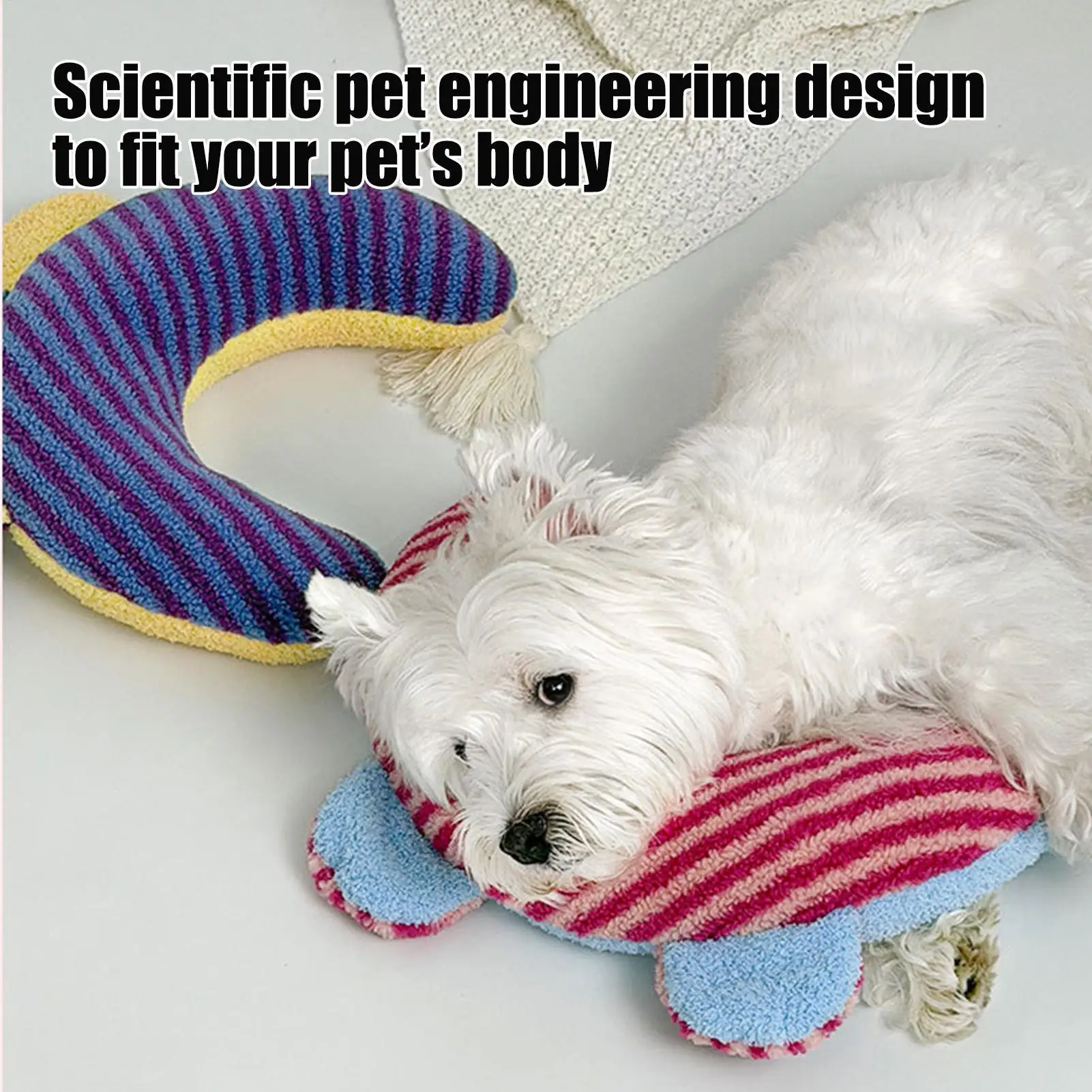 Dog Calming Pillow Kitten Neck Support Pillow For Dogs Neck Spine Protection Pad For Breed Kitten Sleeping Home Travel Sofa Road