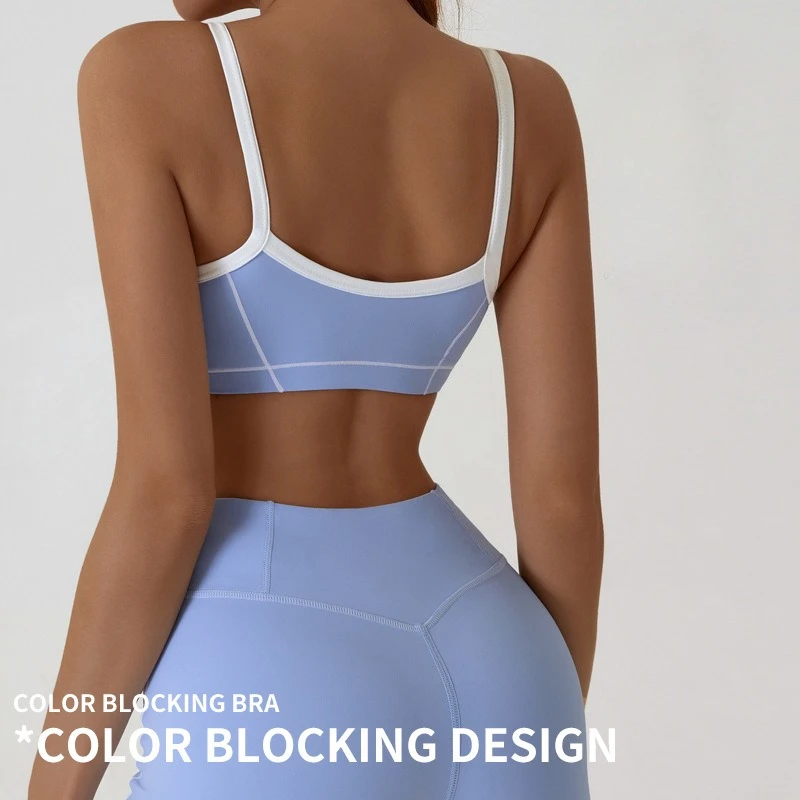 Women Naked Feel Sports Bra Europe America Style Removable Straps Yoga Fitness Top Seamless Yoga Fitness Crop Top