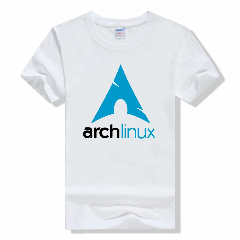 Arch Linux Men T Shirt Tee Shirt Short Sleeve Crewneck T-Shirts Male Harajuku Fabric Tops T Shirt O Neck tshirt