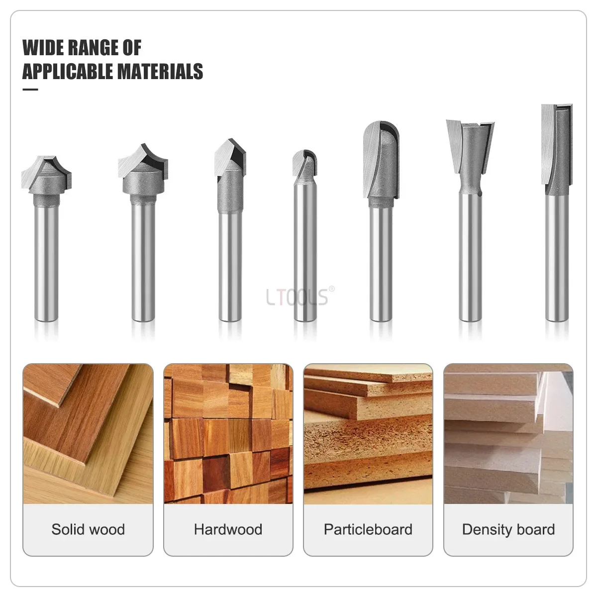 

12pcs 6mm Shank Router Bit Set Tungsten Carbide Blade Woodworking Milling Cutter Engraving Machine Gong Knife Slotting Round Bit