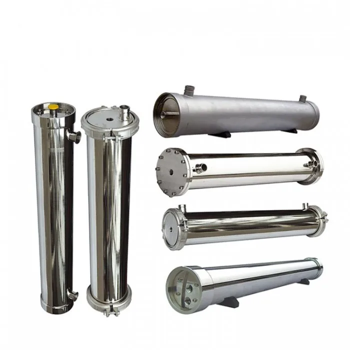 SS304 316 Seamless Stainless Steel Reverse Osmosis Membrane Housing for Sewage Treatment Plant Water Filter Parts 4021 4040