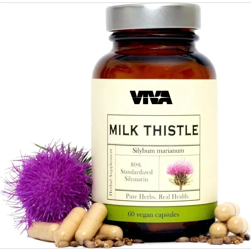 

Чистые органические капсулы растрескивания молока | Суперсильная 80% силимаринская травяная добавка | Вегетарианский и не ГМО