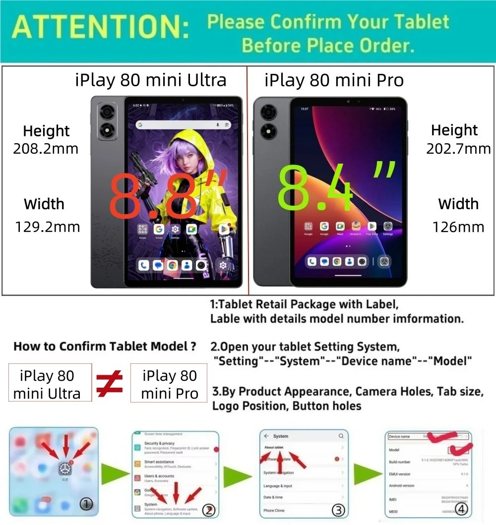 Flip Pu Leather Case for Alldocube IPlay 80 Mini Pro Ultra Triple Fold Stand with Soft Backshell for IPlay 80 Mini Ultra Cover