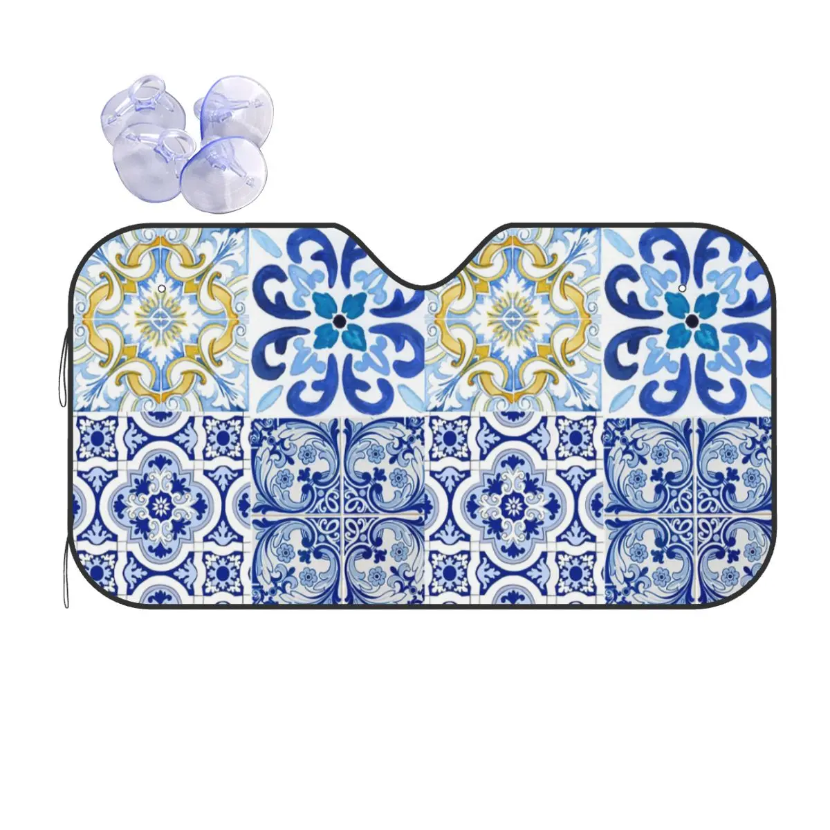

Sicilian Tiles,mediterranean,mosaic,lemons Sunshade Windscreen Car Front Windshield Window Sun Visor Accessories Covers