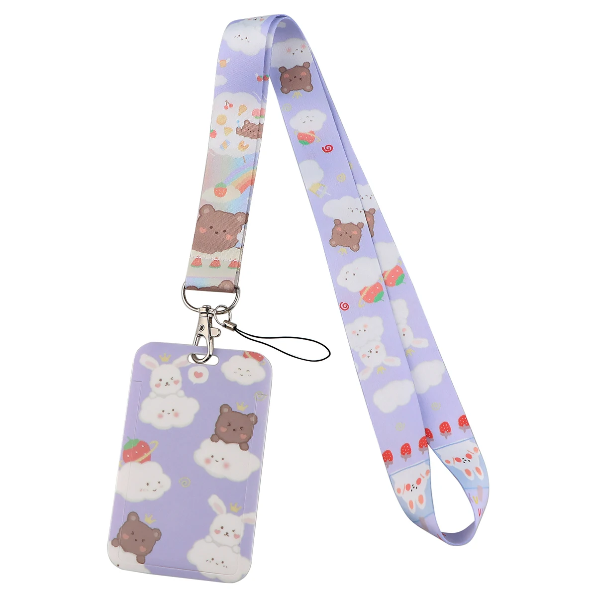 Cute Animals Credential Holder Cartoon Avatar Lanyards for Key Neck Strap For Card Badge Gym Keychain Keyring Accessories Gifts
