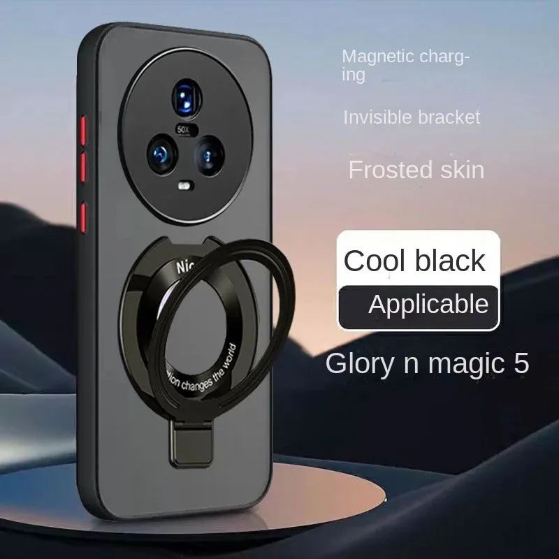 luxury For Magsafe Wireless Magnetic Holder Charging Case For Huawei Honor X6B x9c Magic 8 6 5 7 Pro 400 Lite power Cases Cover