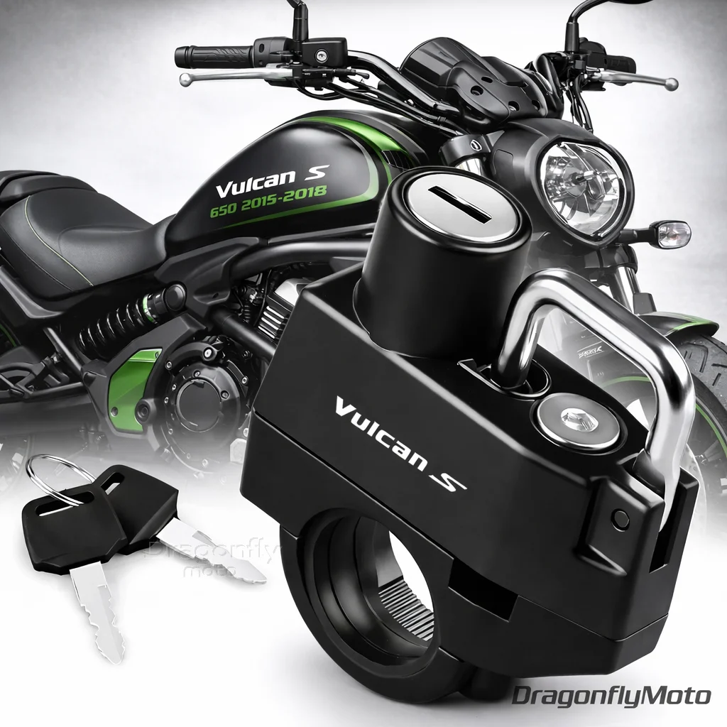 

Motorcycle Helmet Lock For Kawasaki VUICAN-S 650 2015-2018 Logo Vuican-s Anti-theft Locker Helmet Lock Locking Device Rustproof