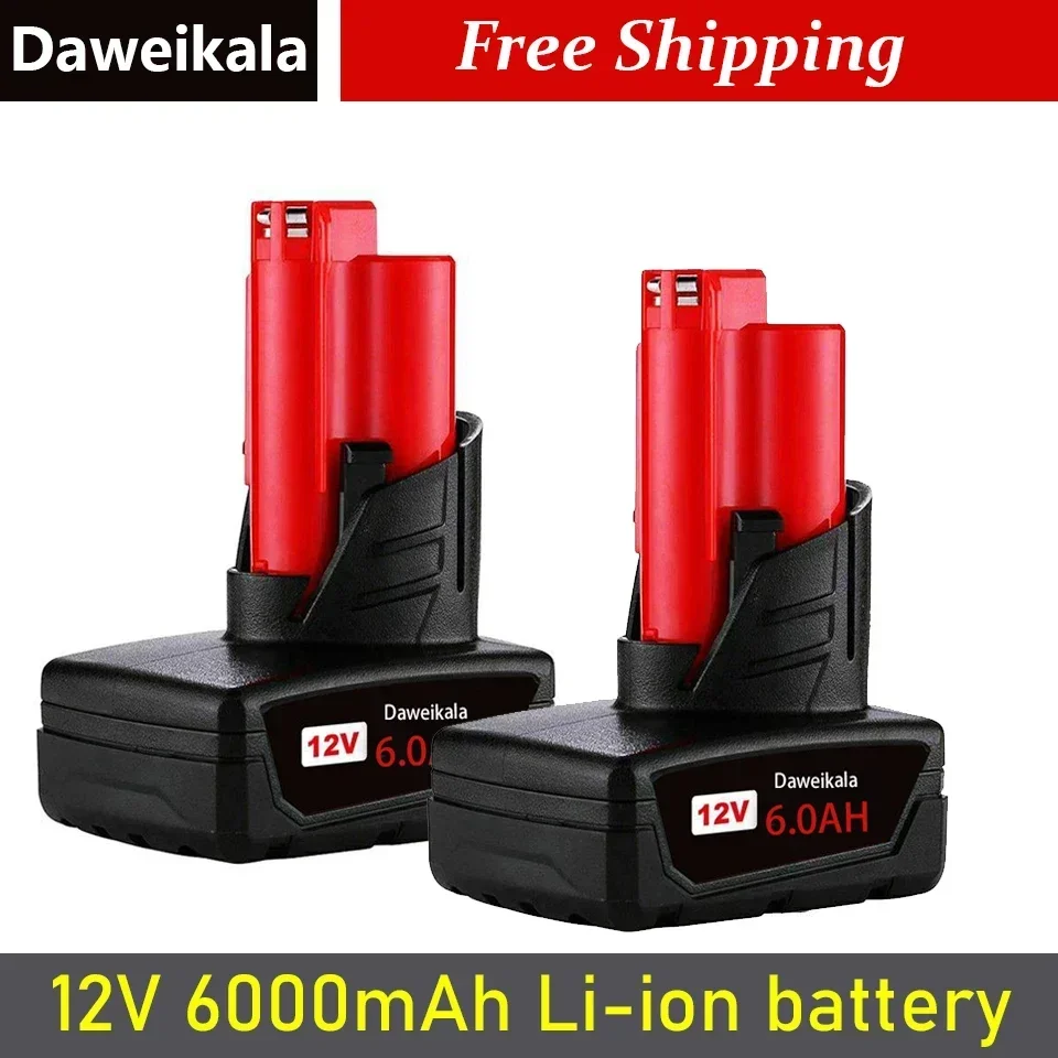 12V 6000mAh For Milwaukee M12 LI-ION Replaceable Battery Product description: Condition:100% Brand New Replacement Battery(Not O