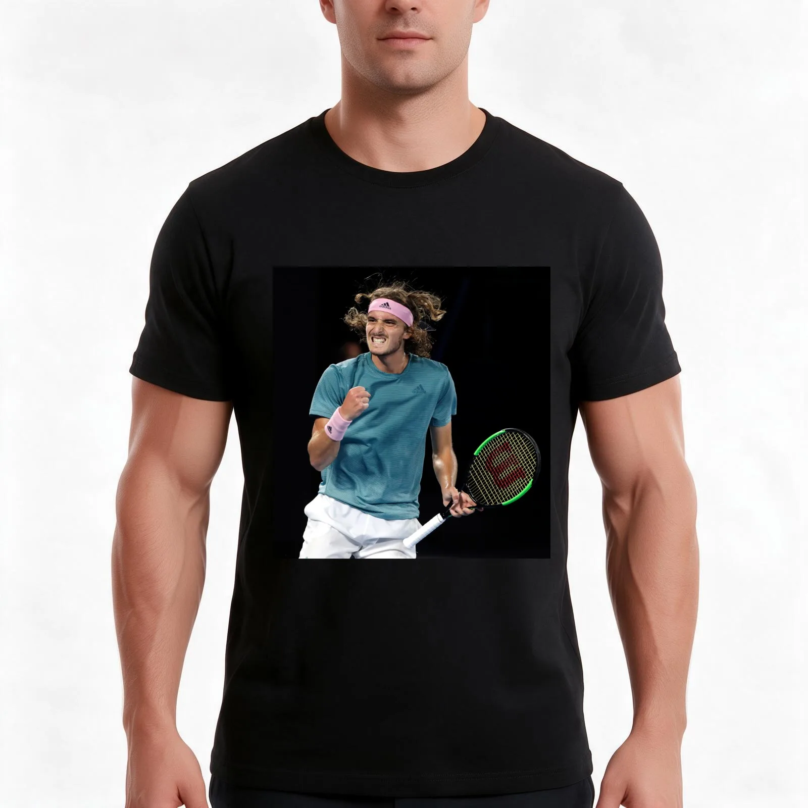 Stefanos Tsitsipas #2 T-Shirt, Summer Casual Cotton Tee, Oversized Streetwear Tops, Vintage Graphic Print, Unisex Men Women