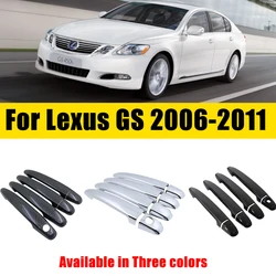 Door Handle Cover Carbon Fiber Chrome For Lexus GS S190 GS350 GS430 GS450h GS460 2006-2011 Anti-scratch Trim Set Car Accessories