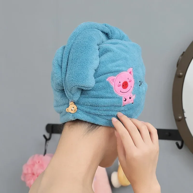 Women Towels Bathroom Microfiber Towel Rapid drying Hair Towel Bath Towels For Adults Magie Douche Cap Lady Tulband Head Wrap