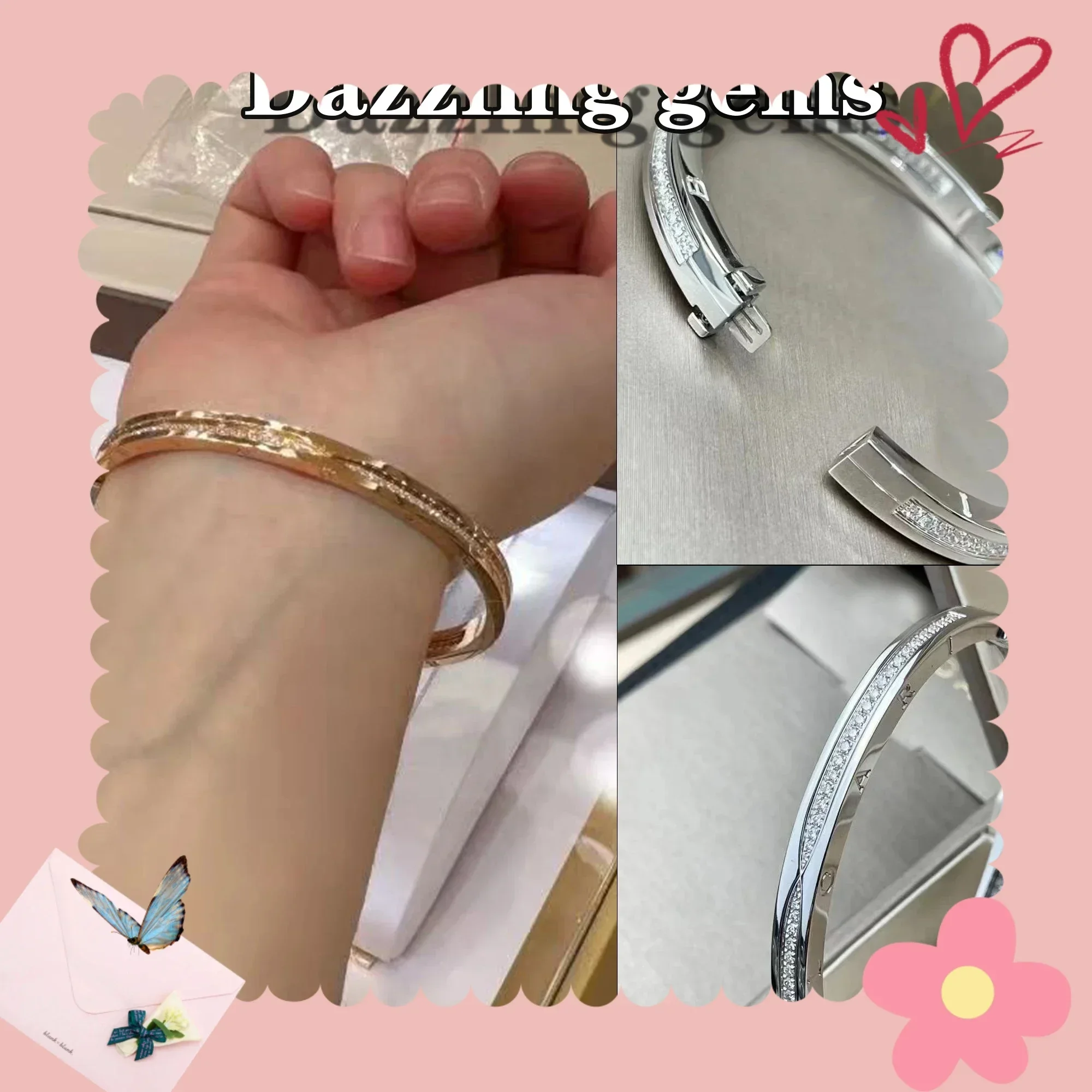 

Pure silver s925 simple daily light luxury exquisite diamond sparkling elegant bracelet women's jewelry