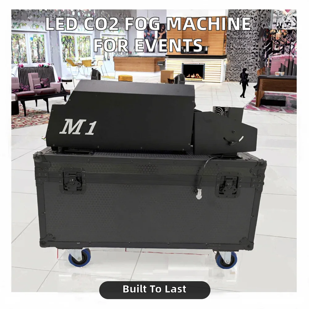 LED CO2 Liquid Fog Machine with DMX512 Control IP33 Rating 2-Year Warranty-White for Disco Clubs Weddings & Theme Parks