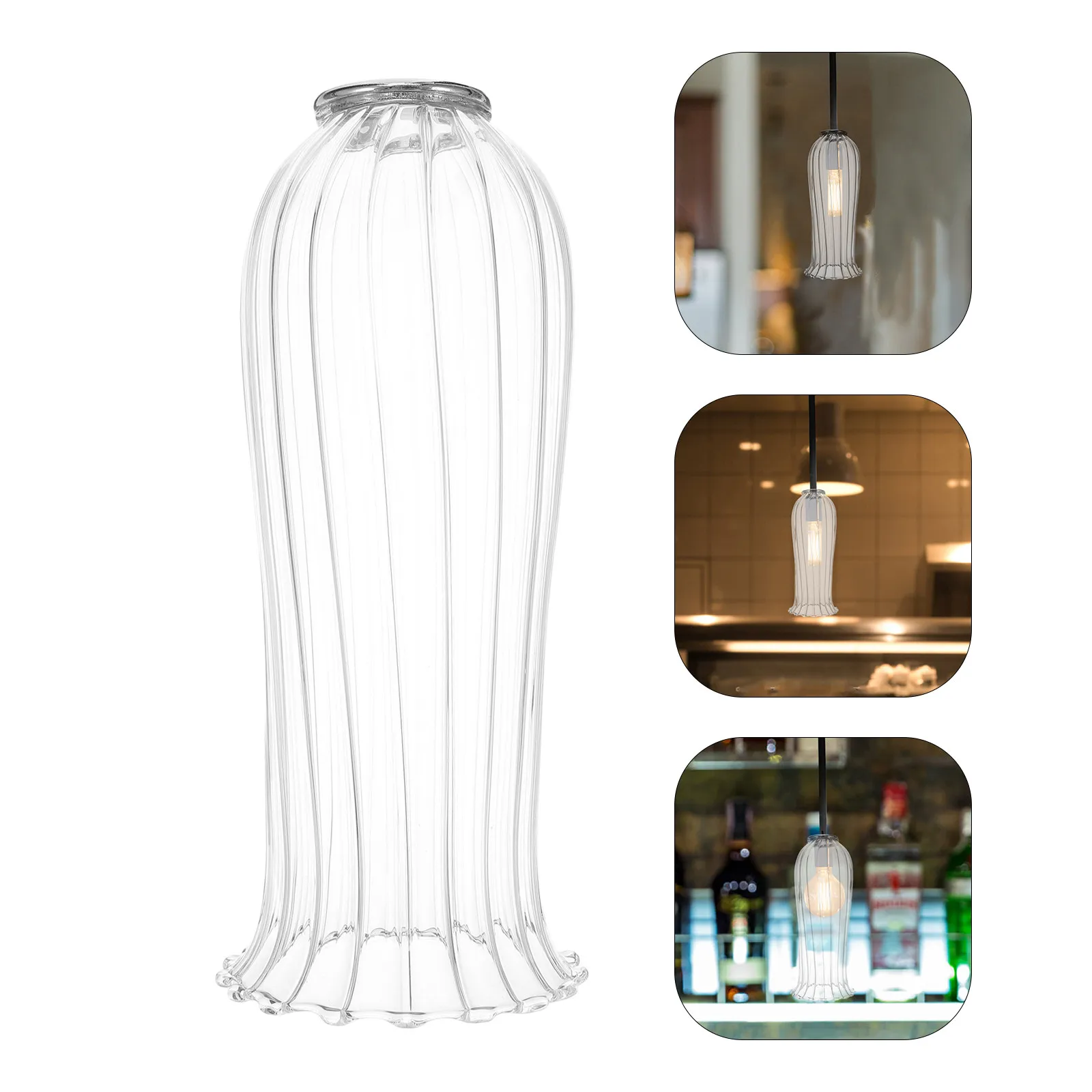 透明なガラスシリンダーランプシェード、テーブルランプ、壁取り付け用燭台、ペンダント照明器具、結婚式の装飾、エレガントな光の屈折デザイン