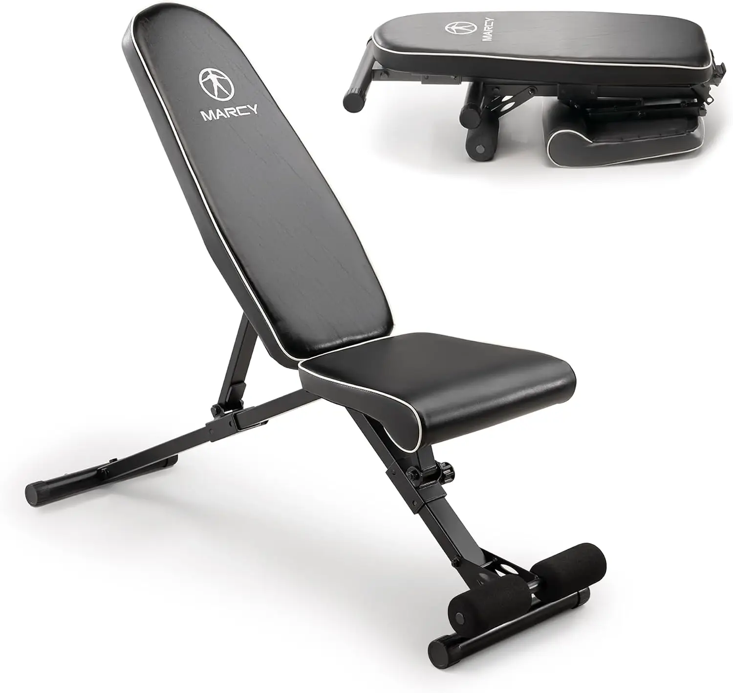 Assembly Free Adjustable Weight Bench, Incline Decline Flat SB-7485 for Home Gym Full Body Strength Training