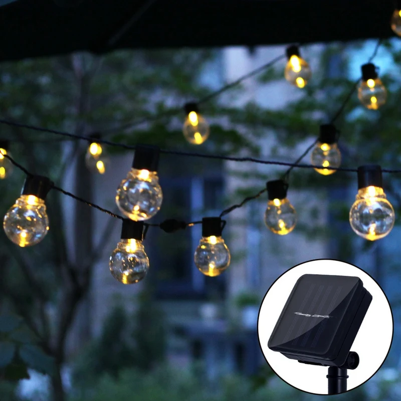 

Retro Solar String Lights Globe Fairy String Light Garland Street Wedding Bulb Solar Lamp For Outdoor Garden