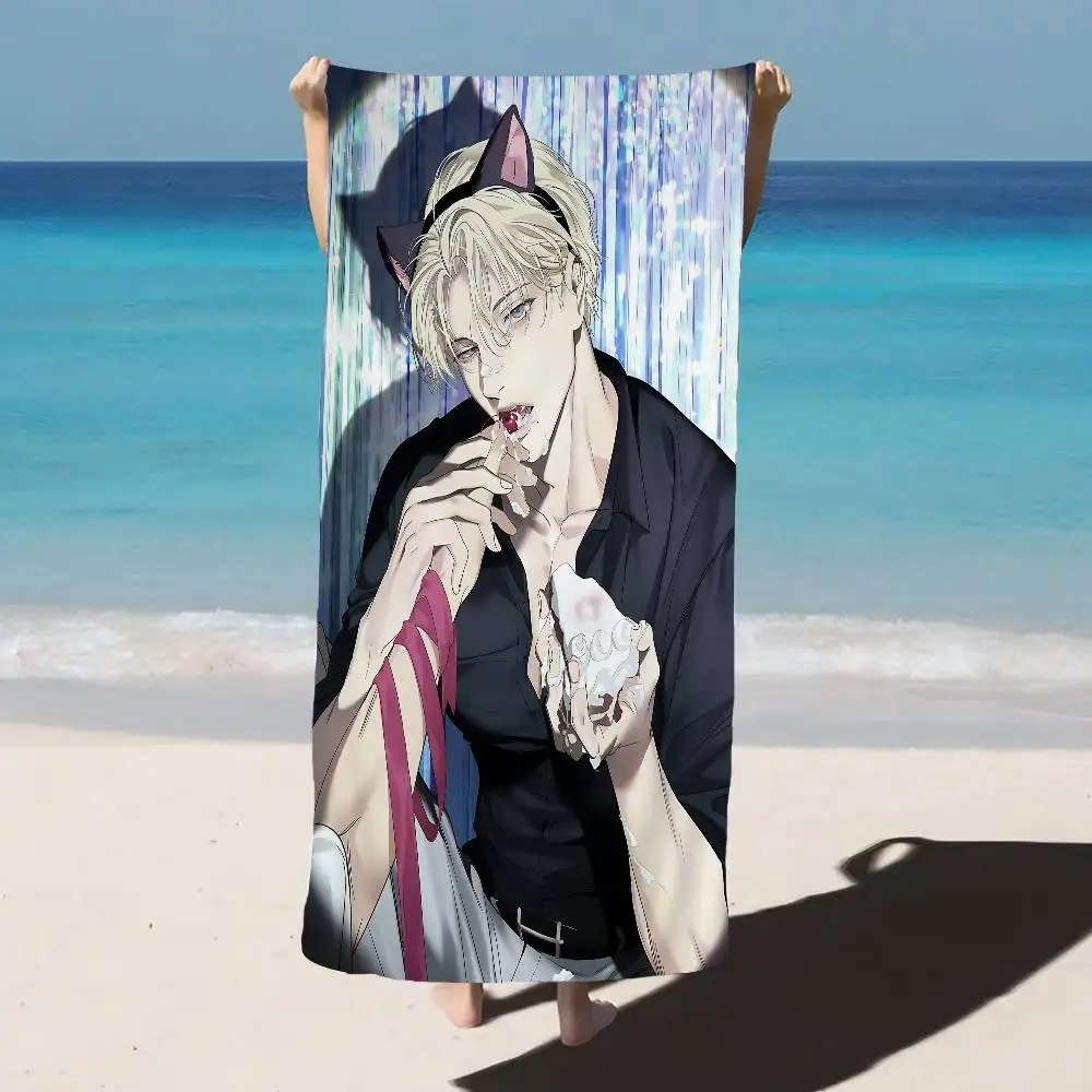 backlight bl Anime Microfiber Blanket Quick Drying Beach Towels Oversized Printing Super Absorbent Pool Towel Blanket