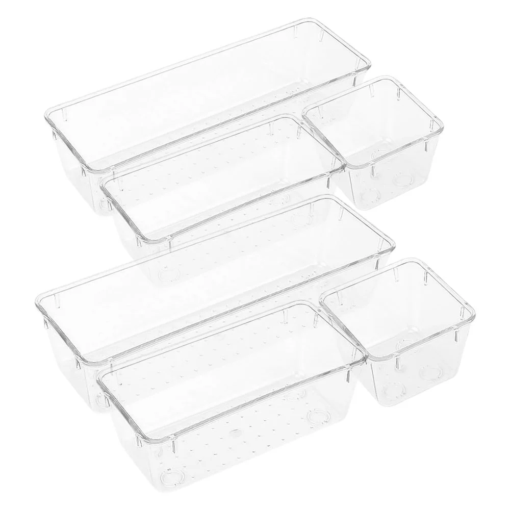 6 Pcs Snack Drawer Storage Box Office Dressers The Pet Vanity Organizer for Makeup