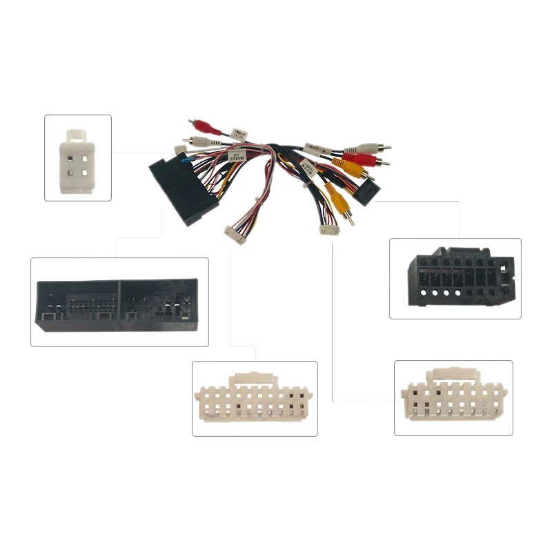 Car 16PIN Android Audio Power Radio Wire Harness with Canbus Box Car Accessories for Santafe IX45