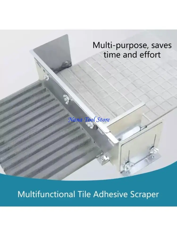 31GJ Rustproof Stainless Steel Tile Adhesive Spreader Tool With Square Teeth Design