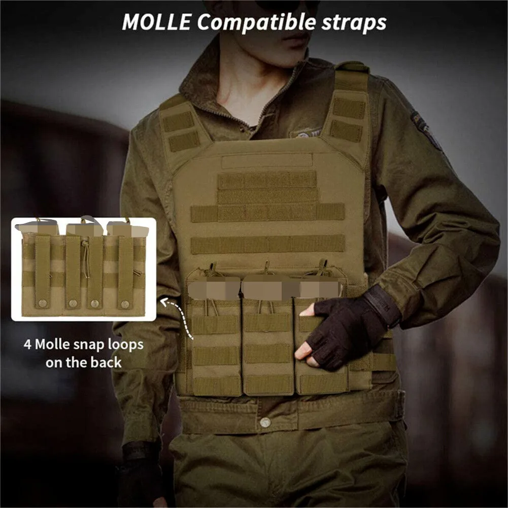 التكتيكية مول مفتوحة الأعلى الثلاثي مجلة الحقيبة في الهواء الطلق الصيد بندقية الذخيرة حقيبة القتالية مسدس بندقية ماج حامل سترة الذخيرة الحقيبة