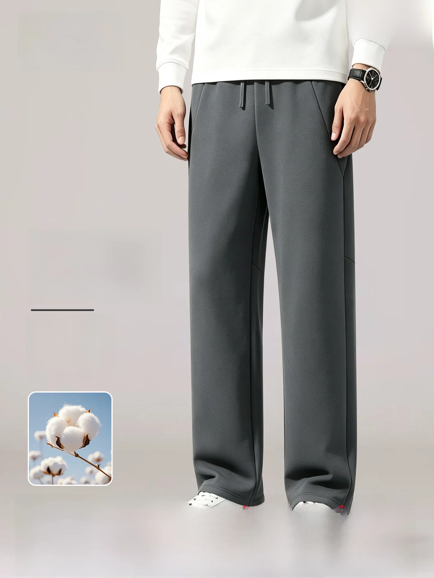 Casual Sporty Men's Straight Leg Pants Running Trousers Spring Autumn Seasonal Comfortable Breathable Anti-pilling Pants