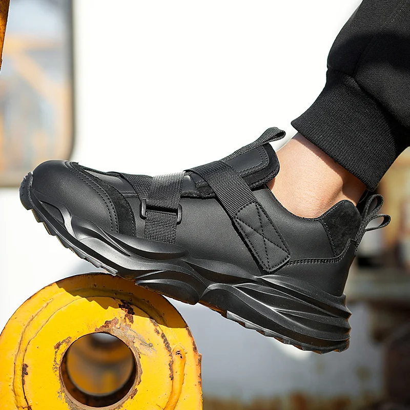 MJYTHF Men Safety Shoes Steel Toe Anti-smash Work Shoes Puncture-Proof Protective Shoes Security Men Sport Shoes Lightweight