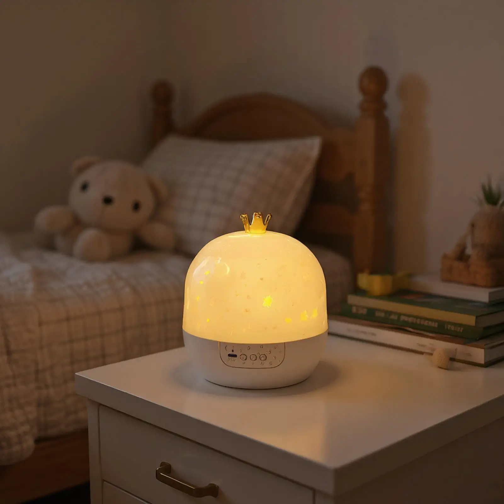 Estrela luz noturna projetor lâmpada calmante com música 360 graus de rotação projetor teto para berçário parede sono hora de dormir