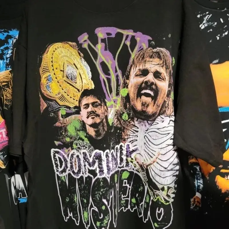 Dominik Mysterio On A Shaka Heavyweight Garmet Dyed T Shirt
