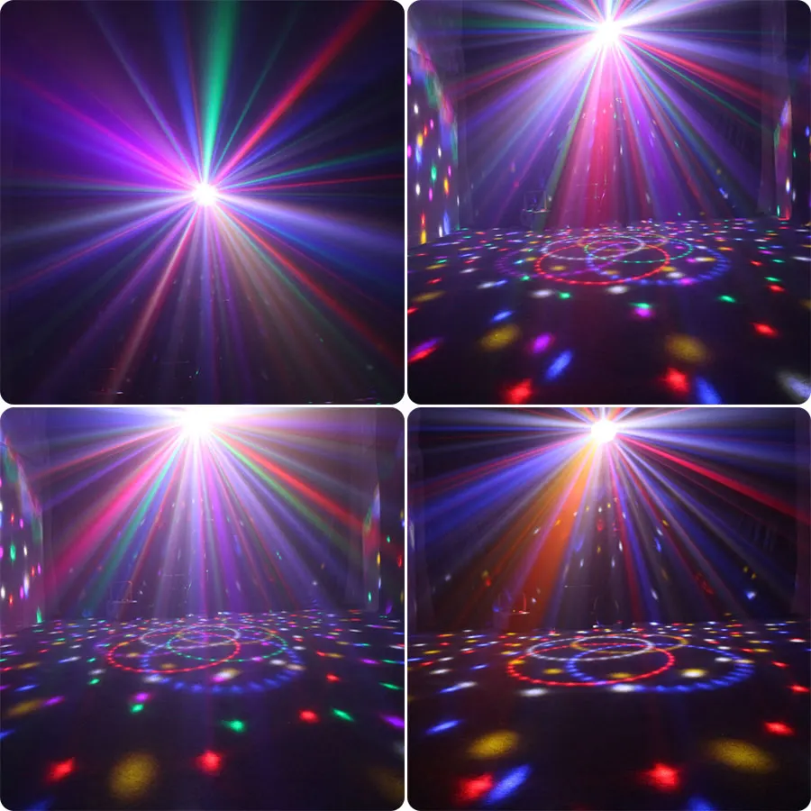 Eshiny Mini 3/6W Crystal Magic Ball Rgb 6 Kleur Led Podium Effect Licht Roterende Full Color Dj serpeling Partij Kamer Disco Bulb Lamp R5