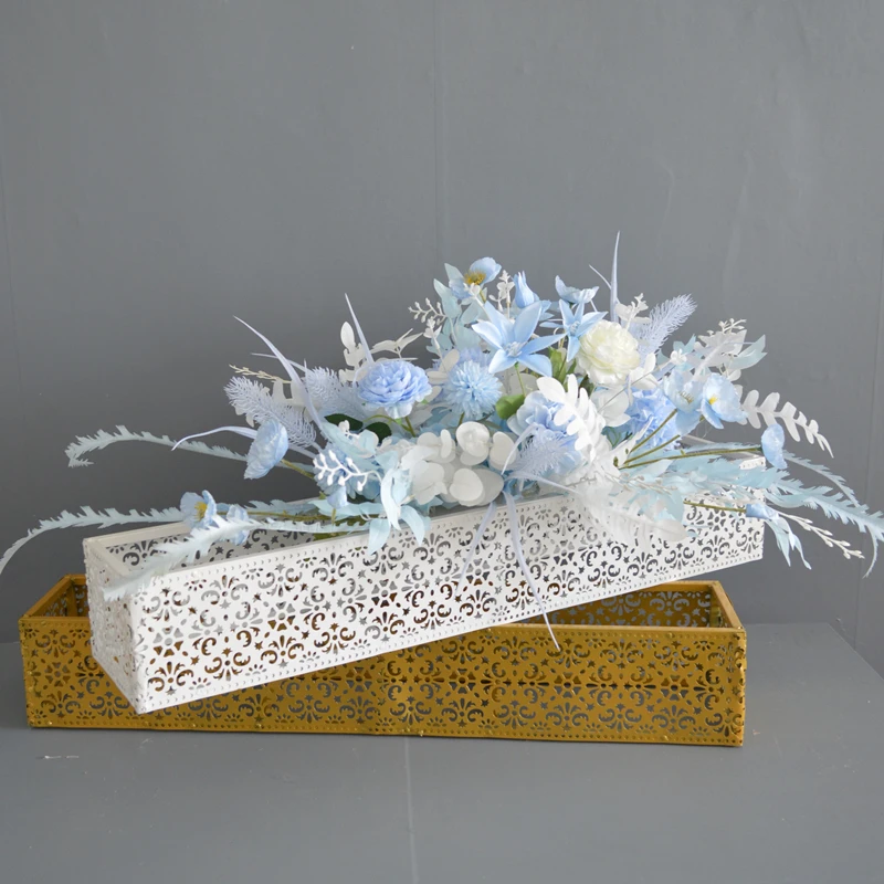 

Flower arrangement shelf wedding props wrought iron grid flower groove wedding stage road guide foam board decoration simulation