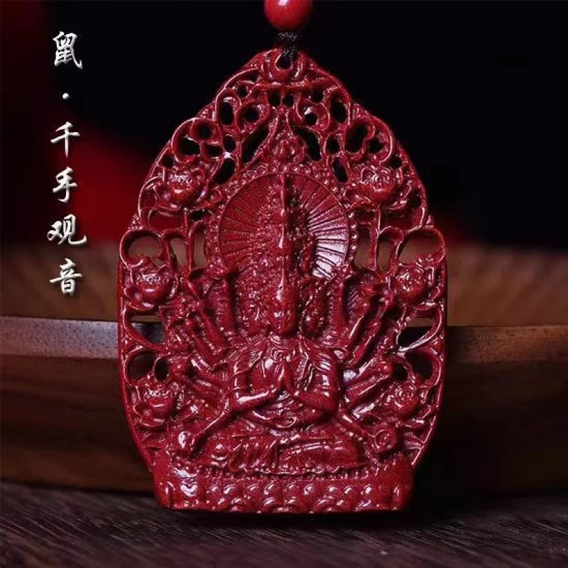 Natural mineral and purple gold sand Buddha pendant, twelve zodiac signs, eight guardian deities, unisex pen