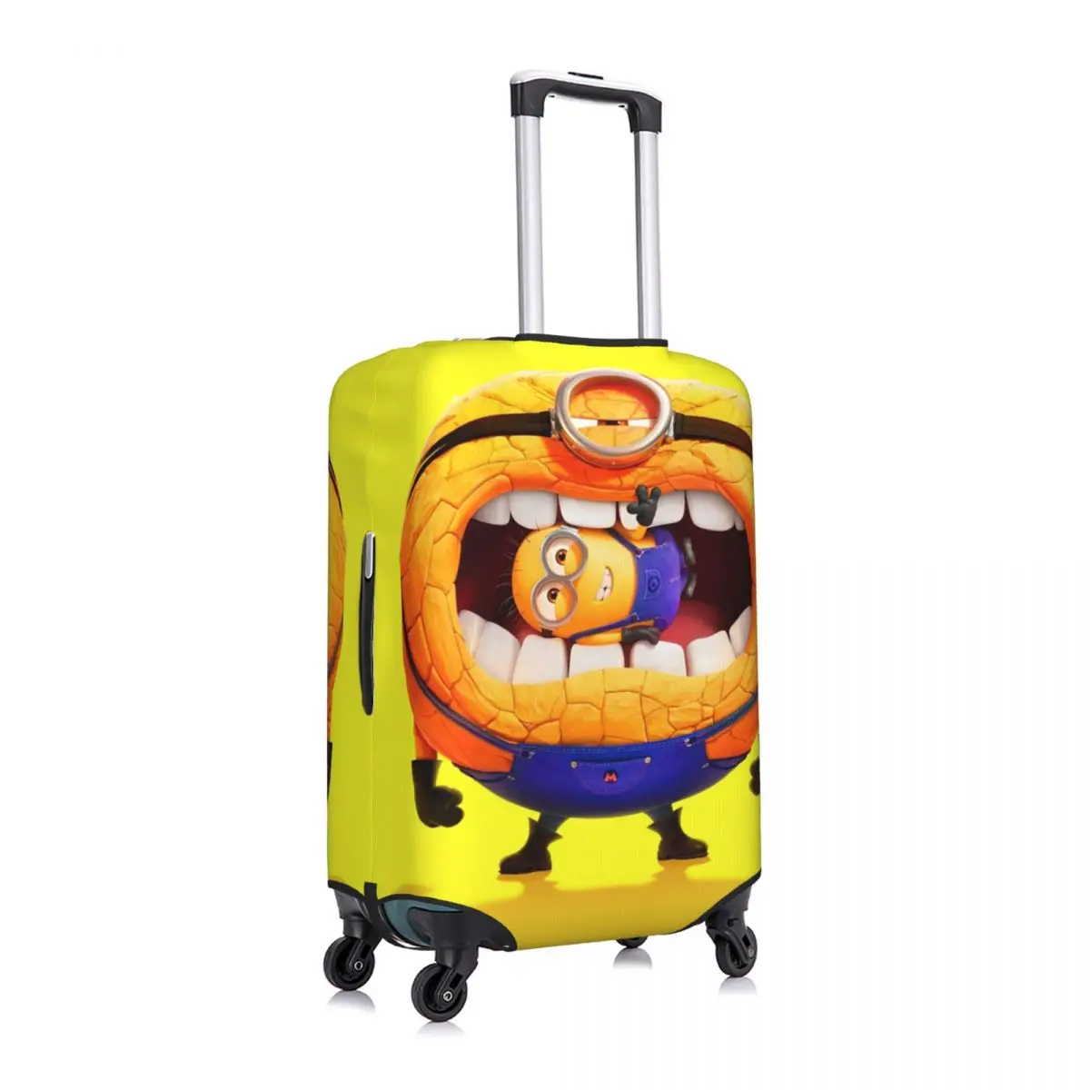 Custom Minions Anime Suitcase Cover Flight Travel Strectch Luggage Case Protector