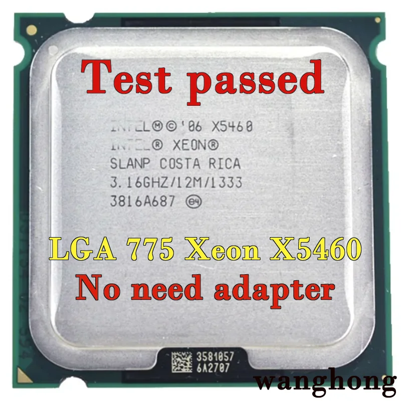 Used Xeon X5460 Processor 3.16GHz 12M 1333Mhz works on lga 775 mainboard no need adapter