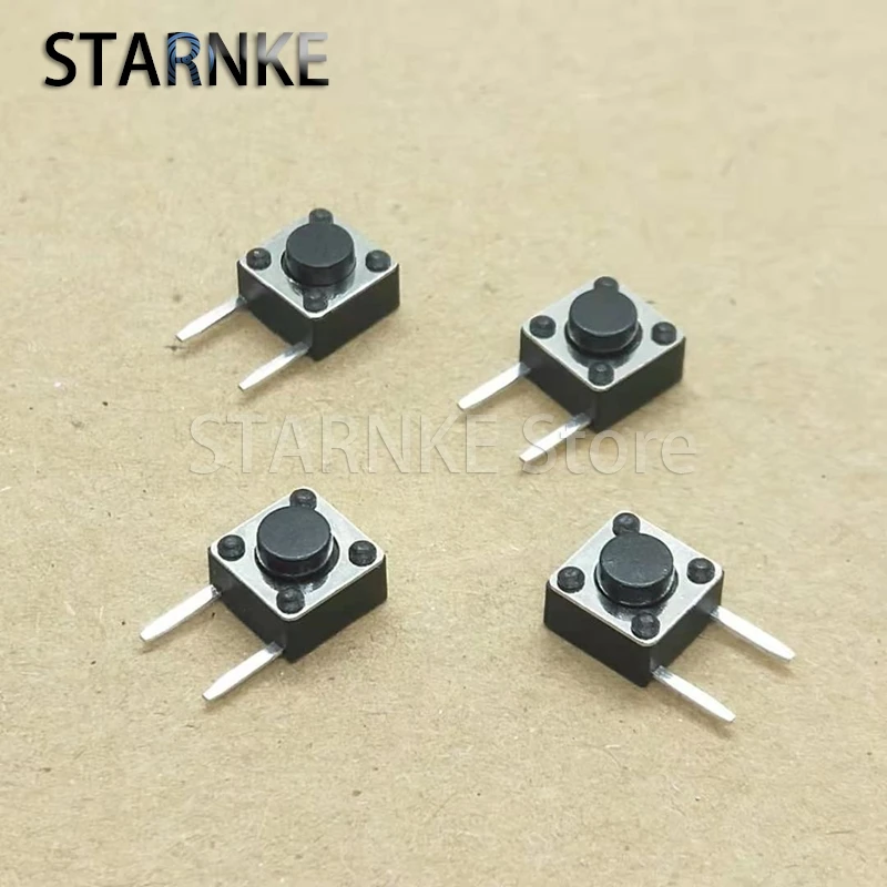 100PCS Tactile Tact Switch 6*6*4.3mm Side Two Pins Side Plug 2Pins Push Button Micro Switch 6X6X4.3MM