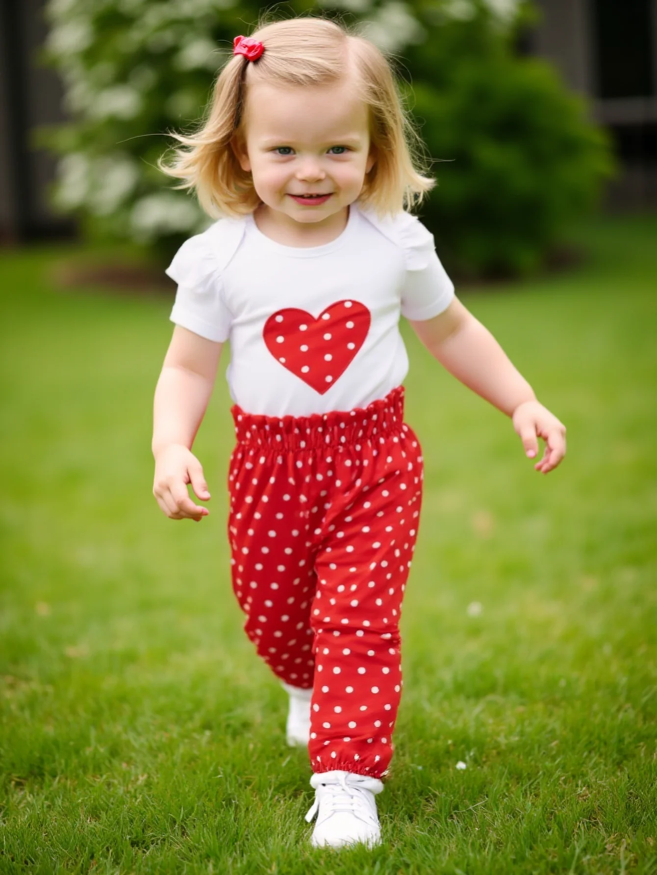 

Summer 3PCS Outfits Newborn Baby Girl Clothes Set Love Heart Short Sleeve Romper+Pant+Headband for 0-18 Months Infant Girl