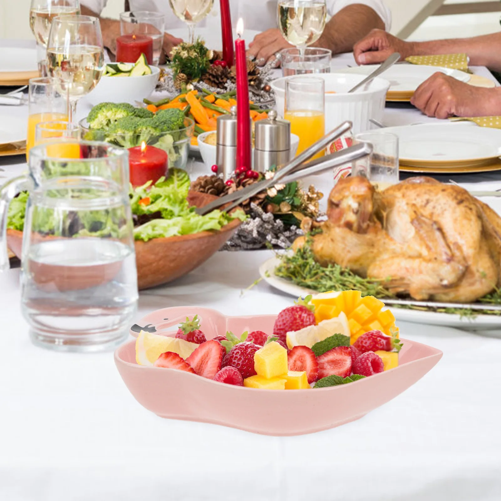 

Adorable Flamingo Ceramic Bowl Cartoon Design Multi-Function Serving Soup Salad Home Supply Salad Bowl Home Accessory