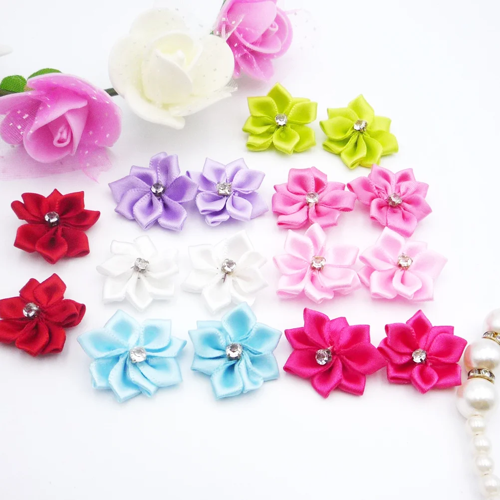 50 Pcs Premium Material Headbands Baby Headwear Flower Manual Comfortable Cute Colorfast