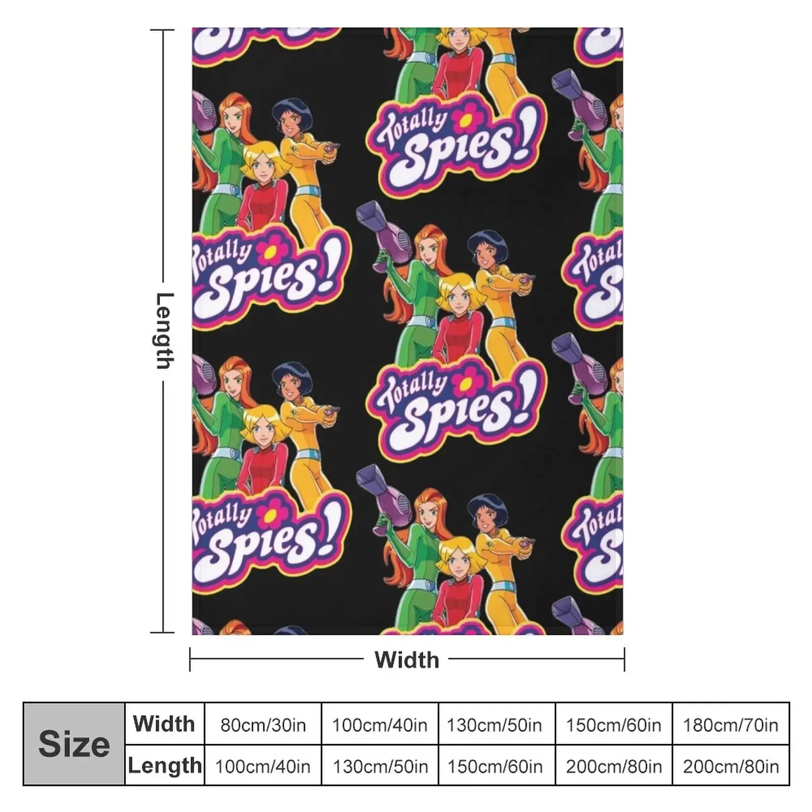 Totally Spies Classic Throw Blanket Sofa Cute Plaid manga Blankets