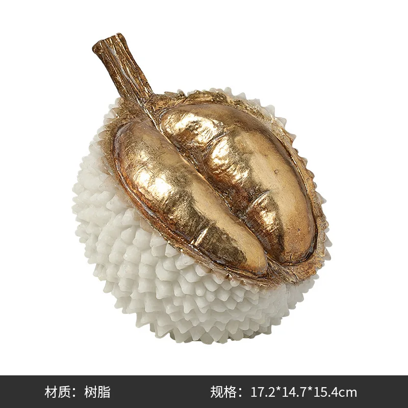 CN Creative modern light luxury abstract durian resin ornaments model room restaurant desktop new and exotic handicrafts