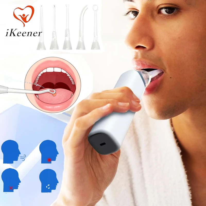 

Tonsil Stone Remover Kit Electronic Vacuum 3 Levels 8 Suction Modes with Light Mouth Oral Cleaning Care Tool Anti Bad Breath