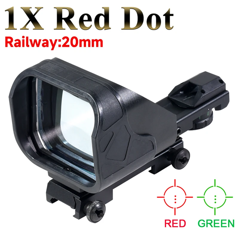 

Tactical Wide Angle Internal Red Green Dot Holographic Sight Waterproof & Shockproof Clear View Fit 20mm Hunting Riflescope