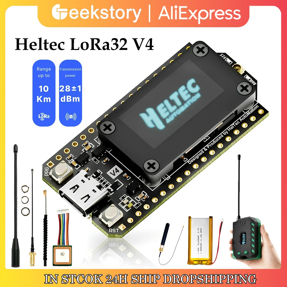 heltec-wifi-lora-32-v4-開発ボード-oledディスプレイ-esp32-s3-sx1262チップ-wifi-ble-低電力-メッシュタスティックiotデバイス-arduino対応