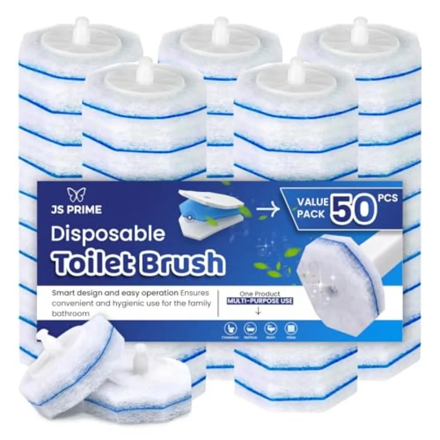 

50 Count Upgraded Toilet Wand Refills Compatible with Clorox Toilet Wand Fresh Fragrance 5X Cleaning Power Disposable Brush Rep
